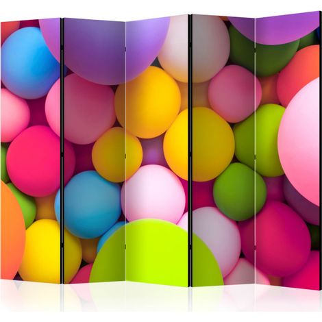 Paravent 5 Volets "Colourful Balls" 172x225cm (1/2)