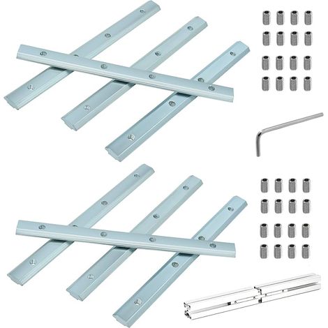 8 Pcs Connecteur Droit, Profil en Aluminium, Joint d'Extrusion d'Aluminium à l'Intérieur du Connecteur 3030, pour Série de Profil d'Extrusion en Aluminium