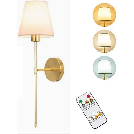 1 applique murale en cuivre, lampe décorative avec revêtement en tissu, applique murale moderne, veilleuse (1/5)