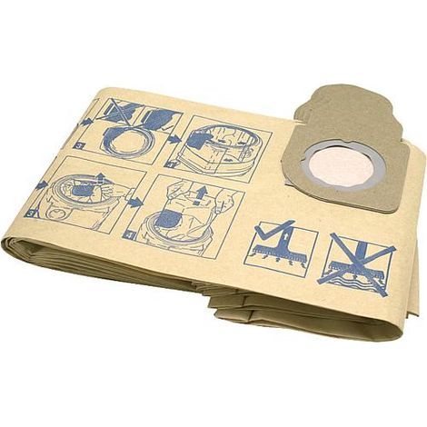 NILFISK 61156 LOT DE 5 SACS FILTRANTS AERO 400-440, ADVANCE (1/2)