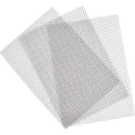 3-teiliges Metallsiebset, Edelstahl 304L, 6 Maschenweiten, 300 x 210 mm, industrielle Filtration (1/5)