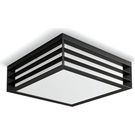 Philips myGarden - Außendeckenleuchte 26x26 cm, E27, Anthrazit 915005382401