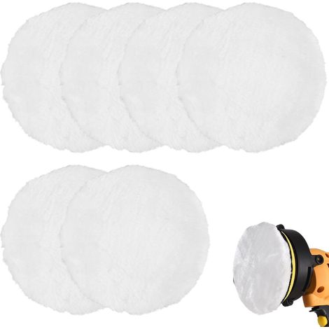 6-teiliges Set Polierpads aus Lammwolle, 125 mm Wollpolierpads (1/5)