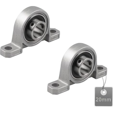2 Pièces 20mm Roulements de Bloc d'oreiller, Palier Roulement, Roulements à Billes, Roulements Alliage de Zinc, Paliers a Semelle, Roulements à Billes, avec Base en fonte solide (1/5)