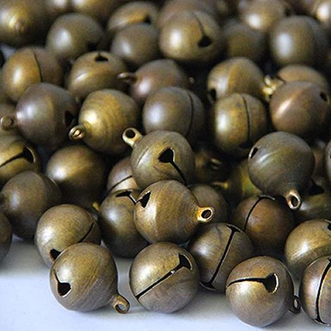 200 winzige Glöckchen, 6 mm, antike Bronzeglocken, Weihnachtsglocken C (1/5)