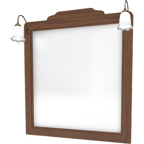 Specchio daiana noce diametro 100 cm savini - savini sebes due