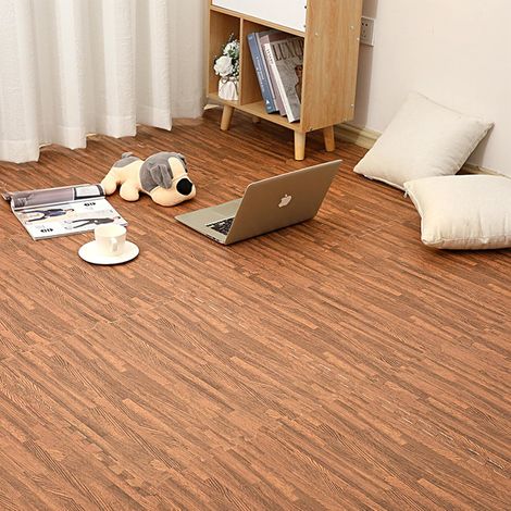 Lot de 12 tapis de jeu en mousse EVA pour enfants, 30 x 30 cm, antidérapants et confortables, couleur foncée. (1/5)