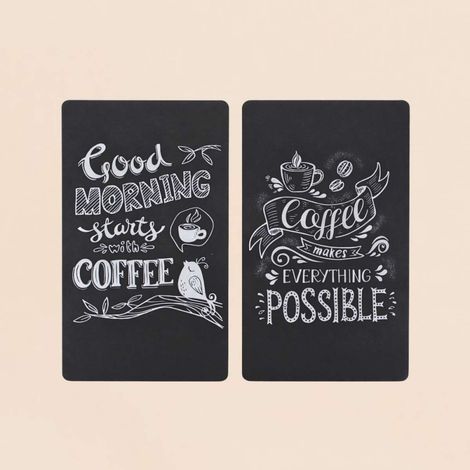 Lot de 2 plaques protection cuisine grises 52x30cm