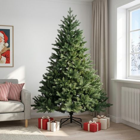 vidaXL Albero di Natale Artificiale con Rami Pieghevoli 240 cm (1/5)