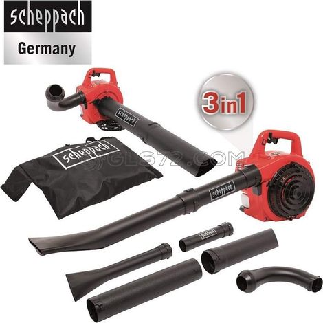 Soplador térmico 4-en-1 Scheppach LBH2600P 25,4 cm³ 268 km/h bolsa 50 L (1/5)