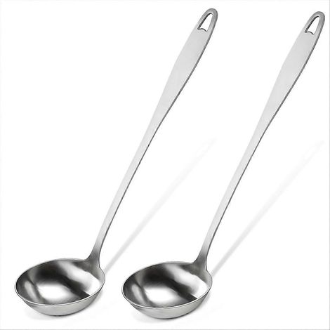 Lot de 2 louches à soupe en acier inoxydable - pour servir et doser les soupes et les ragoûts - Compatibles lave-vaisselle (1/5)