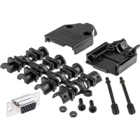 MH Connectors MHDTPPK9HD15FSK Kit embase SUB-D femelle 180 ° Nombre de pôles: 9 fût à souder 1 pc(s)
