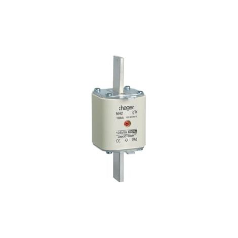 HAGER LNH20180M4T NH-SICHERUNGSEINSATZ NH2, GTR, 400V, 180A, MITTENMELDER, GRIFFLASCHE SPANNUNGSFÜHREND