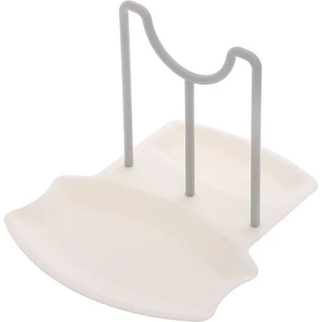 Repose-cuillère et porte-couvercle de casserole amovible couvercle de casserole couvercle support étagère support support ustensile reste organisateur stockage outil de cuisine blanc-A