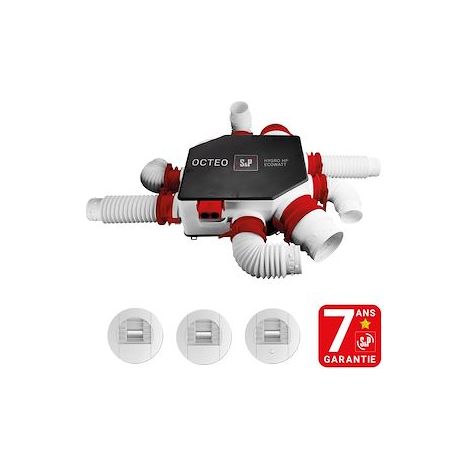 Kit Vmc Hygroréglable Type B Octeo Ecowatt 2+ Très Basse Consommation 607912 - S&p Unelvent