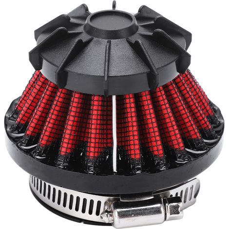 Filtre à air 4 en 1 pour mini-motos, quads et véhicules utilitaires sport (diamètre intérieur 35 mm, 42 mm, 48 mm et 50 mm) - Rouge (1/5)