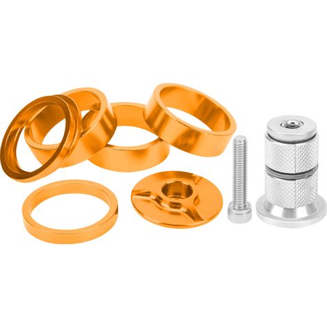 Entretoises de direction en aluminium pour VTT, 6 pièces argentées pour potence (1/5)