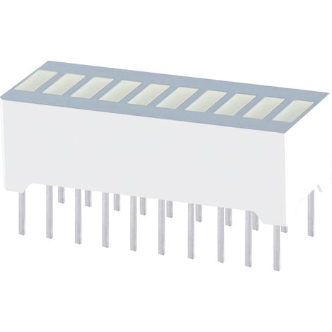 Kingbright DC-10EWA LED-Bargraph 10fach Rot  (L x B x H) 25.4 x 10.16 x 12 mm