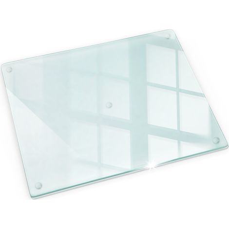 Planche à découper en verre trempé 52x40 cm – Résistante aux chocs et à la chaleur – Hygiénique et facile à nettoyer