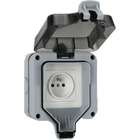IP66 outdoor splashproof single-row plug-in enclosure rainproof outdoor socket, one hole (1/4)