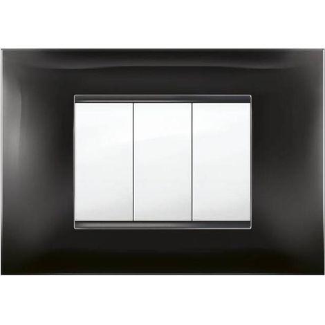 10 x PLACCA MIVIDA PLANA NERO 3P