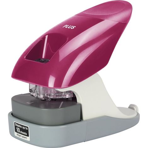 PLUS AGRAFEUSE SANS AGRAFES DE BUREAU 2EN1 PERFOREUSE -10 FEUILLES - BORDEAUX SL-112A EU WN