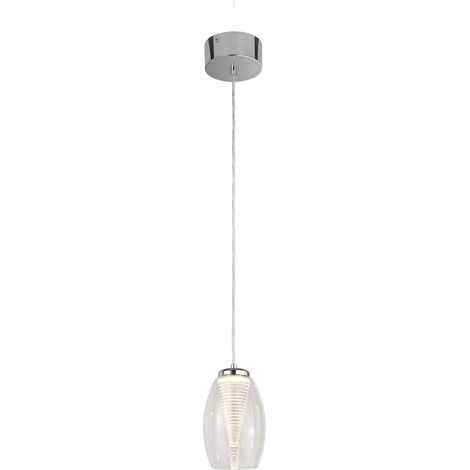 Searchlight Cyclone Suspension à 1 lumière, verre clair 3000K (1/3)