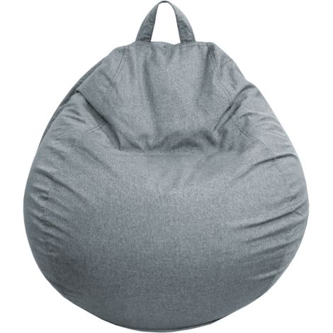 Pouf Poire déhoussable - 80x70 cm Gris foncé Bananair Fabriqué en France