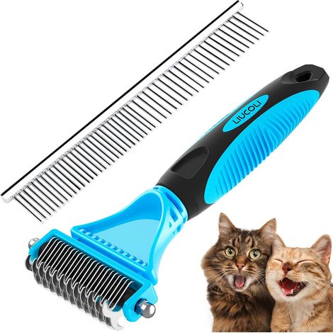 Hundebürste, Anti-Haarkamm, doppelseitiger Entwirrer, zur Fellpflege von Hunden und Katzen (1/5)
