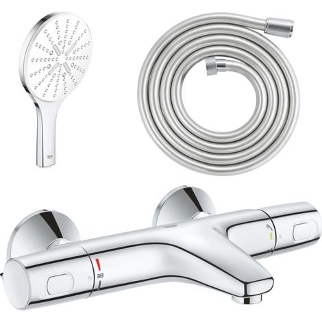 Mezclador de baño-ducha GROHE Precision Trend con ducha de mano Vitalio Smartactive 150 de 3 chorros y flexo de 200 cm