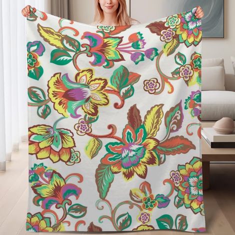 Couverture de lit en polaire, douce et chaude en microfibre toutes saisons, décoration de salon, cadeau idéal pour femmes et hommes, 6080 pouces (1/4)