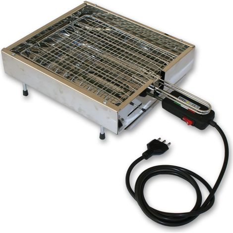 Bistecchiera Griglia Elettrica Satinata in Acciaio Inox 1900 Watt Made in Italy La Stella - ST 1900