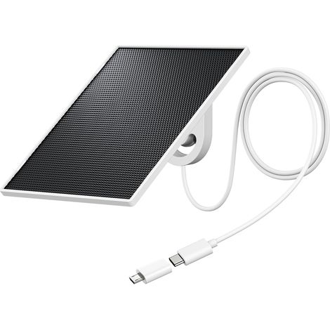 3W Panneau Solaire Camera Exterieur USB-C & Micro-USB Étanche IP65 (1/5)