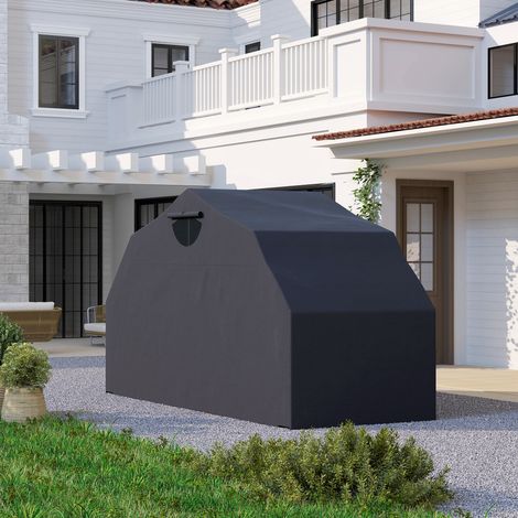 Telo coprimoto pieghevole, per esterni, impermeabile, resistente all'inverno, XXL 345 cm x 135 cm x 191 cm, nero