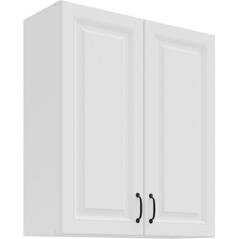 Hängeschrank 80 cm Stilo Weiß Küchenzeile Küchenblock Küche Landhaus Höhe 90 cm (1/4)