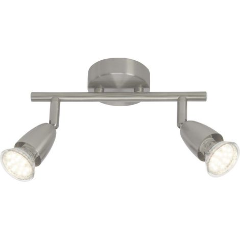 BRILLIANT lampe Amalfi LED tube spot double fer  2x LED-PAR51, GU10, 3W lampes à réflecteur LED incluses, (250lm, 3000K)  Échelle A ++ à E  Têtes pivotantes (1/3)