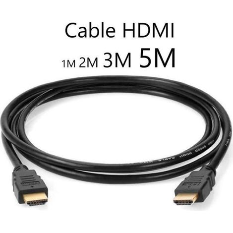 Câble HDMI - STRAßE TECH - 1 Mètre - HDMI 1.4 - Support 4K - 3D - Connecteurs Argent (1/4)
