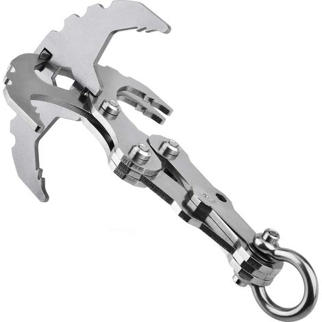 Klappbarer Schwerkrafthaken aus Edelstahl (maximale Traglast 77 kg), ideal zum Klettern, Wandern oder Roden von Gestrüpp – 1 Stück (1/5)