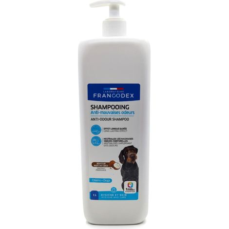 Shampoing Anti-Mauvaises Odeurs senteur Noix de Coco 1 L pour Chien - Francodex