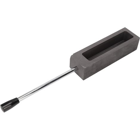 Bain d'huile en graphite à long manche pour la fusion de moules en or et en argent, creusets en graphite faciles à démouler pour fours de fusion d'or, fusion d'or de 3 kg. (1/5)