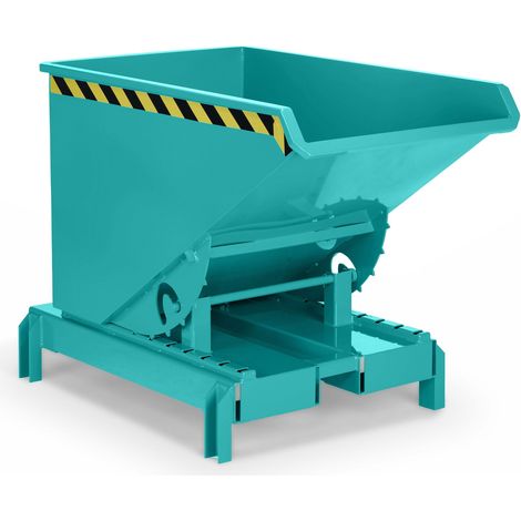 RR Industrietechnik Abrollkipper Typ RAM-DST-60 600dm³ für Deichselstapler RAL 5018 Türkisblau
