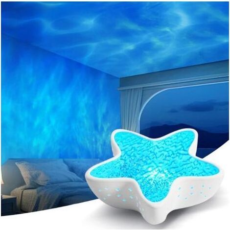 Projecteur de ciel étoilé à LED avec effet aurore - Lampe lumière polaire pour enfants et adultes - Veilleuse à vagues d'eau avec intensité variable en continu - Projecteur étoile de mer - Décoration (1/5)