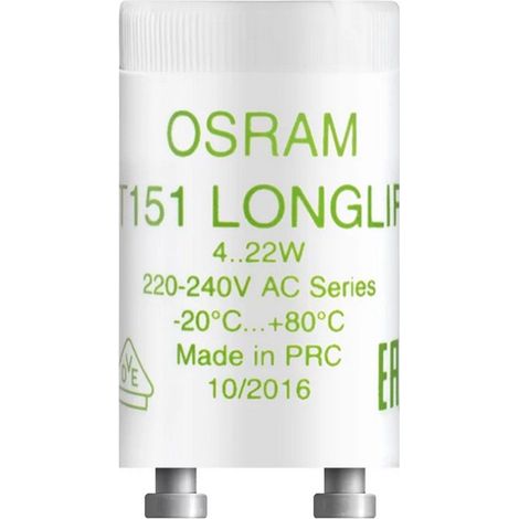 Cebador para tubos fluorescentes de potencias entre 4-22W de Osram