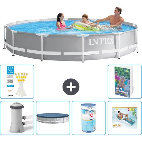 Prism Frame Pool Rund - 366x76 cm - 7-teilig S287