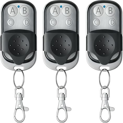 Telecommande Portail 433.92 MHz, Rolling Code Telecommande Duplicateur, Télécommande Garage sans Fil à 4 Boutons pour Porte Garage Électrique avec Couvercle Coulissant (1/5)