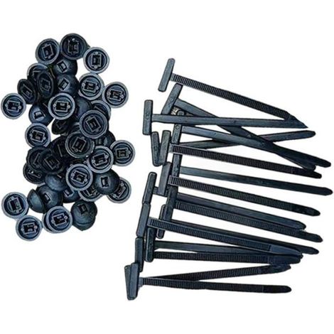 Lot de 1 Collier de serrage, Nylon noir, Verrouillage rapide, Pour carrosserie et câbles, Usage automobile et garage (1/5)
