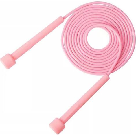 Corde à sauter ajustable pour l'entraînement et le fitness, pour hommes, femmes et enfants, corde à sauter rapide pour l'exercice, rose (1/5)