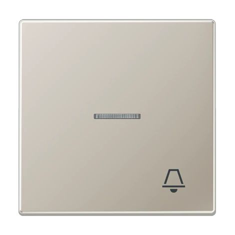 Jung Wippe 1fach, Symbol Klingel, mit Lichtleiter, Serie LS, Edelstahl ES 2990 KO5 K