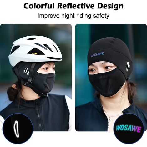 Masque de cyclisme en soie glacée avec protection UV, bonnet de cyclisme, masque de sport, capuche de cyclisme coupe-vent (1/2)