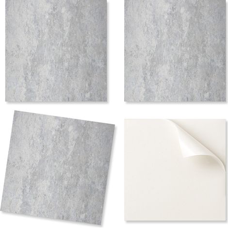 Baldosas de vinilo autoadhesivas con estampado para ba帽o, textura de piedra natural, 9x30x30 cm.